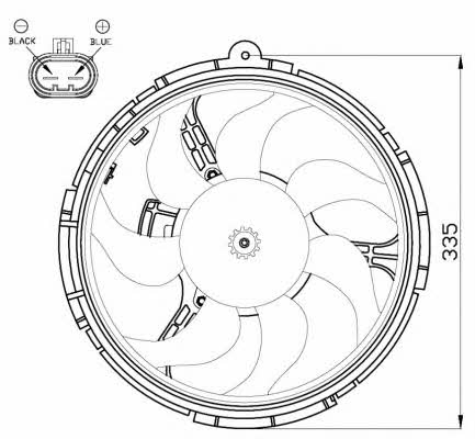 NRF 47505 Hub, engine cooling fan wheel 47505