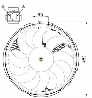 NRF 47506 Hub, engine cooling fan wheel 47506