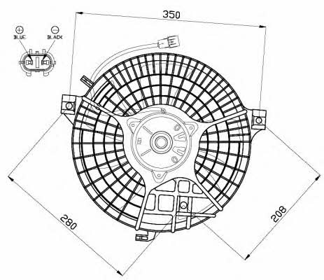 NRF 47510 Hub, engine cooling fan wheel 47510