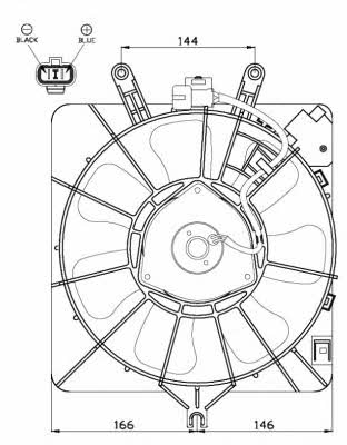 Radiator cooling fan Honda: 47512 NRF Hub, engine cooling fan wheel