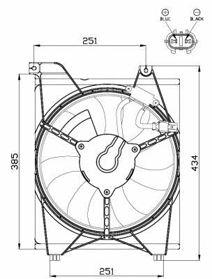 NRF 47515 Hub, engine cooling fan wheel 47515
