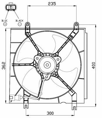 NRF 47526 Hub, engine cooling fan wheel 47526