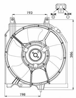 NRF 47528 Hub, engine cooling fan wheel 47528