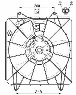 NRF 47545 Hub, engine cooling fan wheel 47545