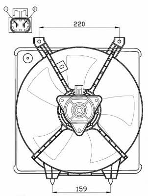 NRF 47550 Hub, engine cooling fan wheel 47550