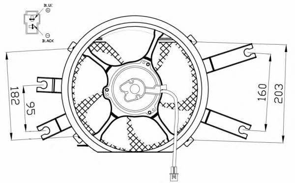 NRF 47554 Hub, engine cooling fan wheel 47554