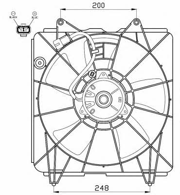 NRF 47562 Hub, engine cooling fan wheel 47562