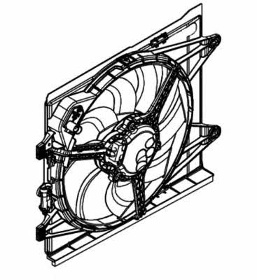 NRF 47597 Hub, engine cooling fan wheel 47597