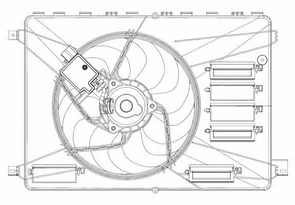 NRF 47626 Hub, engine cooling fan wheel 47626