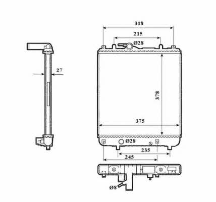 NRF 53825 Radiator, engine cooling 53825