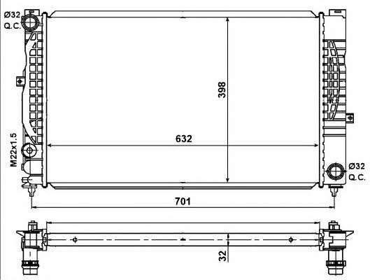 NRF Engine cooling radiator – price 346 PLN