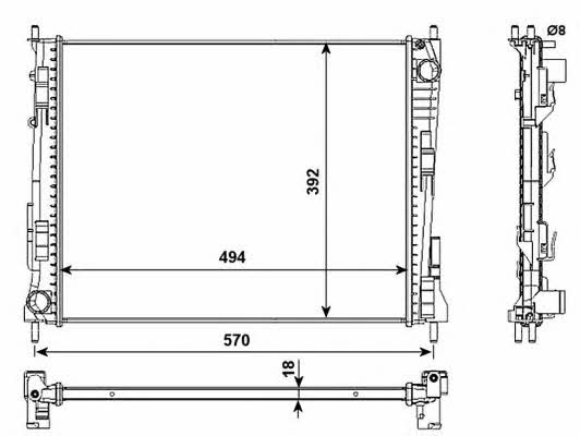 NRF Engine cooling radiator – price 244 PLN