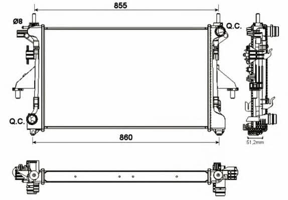 NRF Engine cooling radiator – price 471 PLN