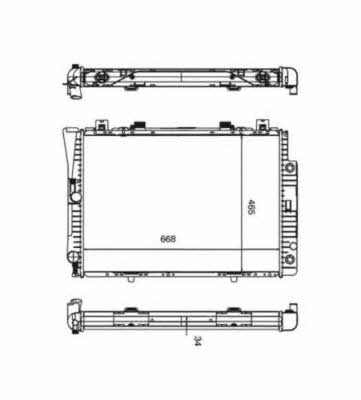 NRF Engine cooling radiator – price 552 PLN