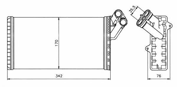 Heat exchanger, interior heating NRF 58066