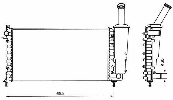 NRF Engine cooling radiator – price 168 PLN