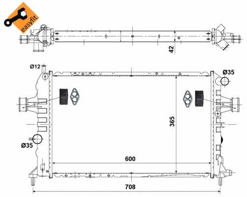 NRF Engine cooling radiator – price 331 PLN