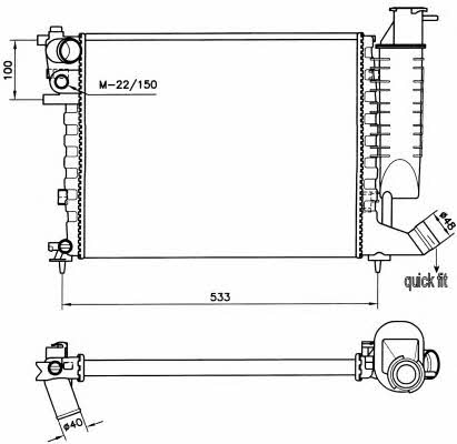 NRF Engine cooling radiator – price 205 PLN