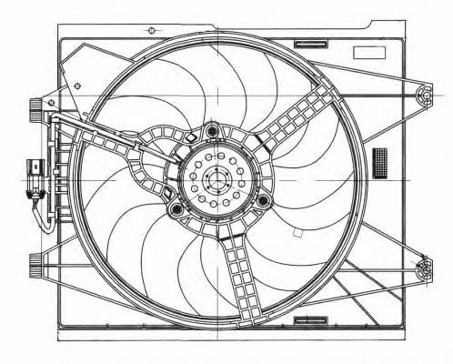 NRF 47655 Hub, engine cooling fan wheel 47655