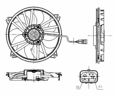 NRF Hub, engine cooling fan wheel – price 326 PLN