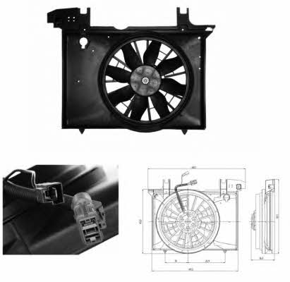 NRF 47703 Hub, engine cooling fan wheel 47703