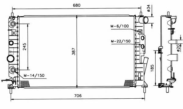 NRF Engine cooling radiator – price [object Object] PLN