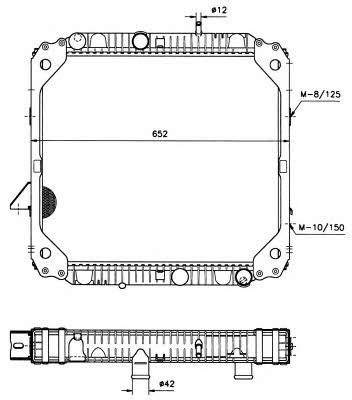 NRF Engine cooling radiator – price 741 PLN