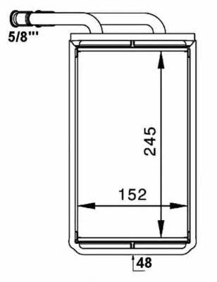 Heat exchanger, interior heating NRF 54234