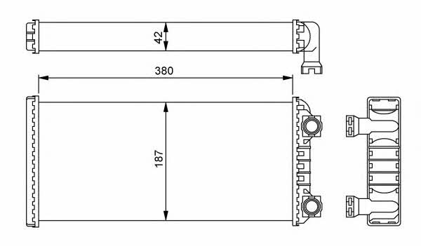 Heat exchanger, interior heating NRF 54244