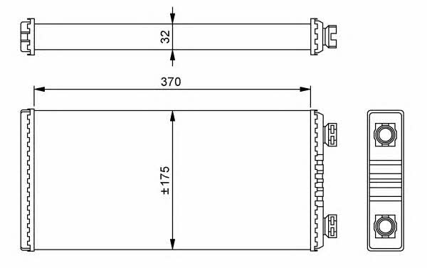 Heat exchanger, interior heating NRF 54257