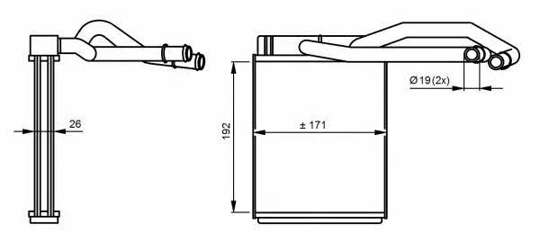 Heat exchanger, interior heating NRF 54290