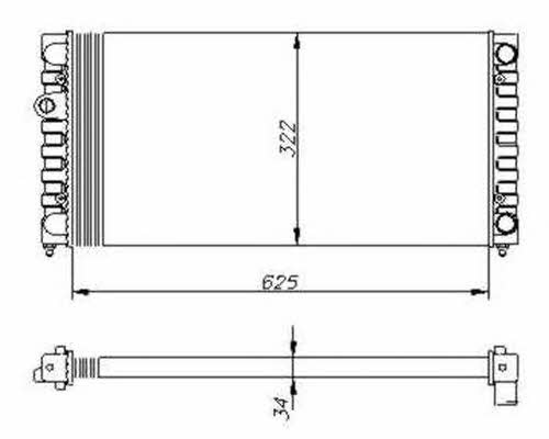 NRF Engine cooling radiator – price 142 PLN