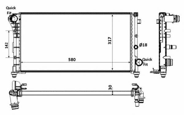 NRF Engine cooling radiator – price 181 PLN