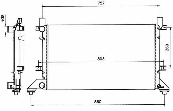 NRF Engine cooling radiator – price 224 PLN
