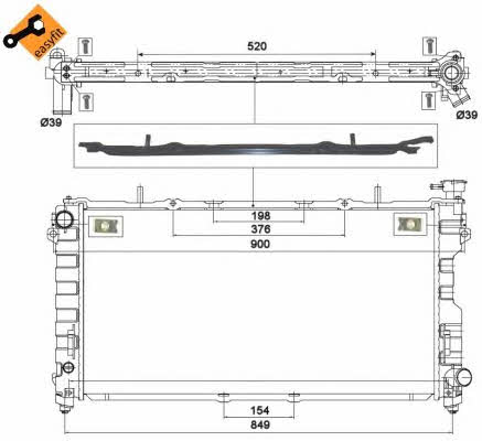 Engine cooling radiator NRF 58264