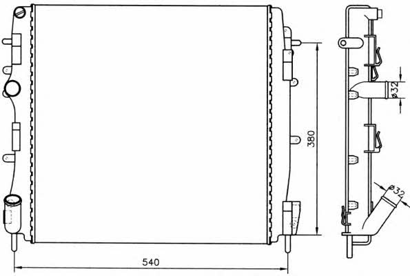NRF Engine cooling radiator – price 326 PLN