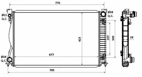 NRF Engine cooling radiator – price 468 PLN