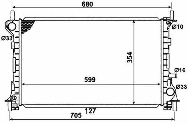 NRF Engine cooling radiator – price 308 PLN