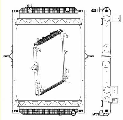 NRF 58404 Engine cooling radiator 58404 58404 NRF Engine cooling radiator