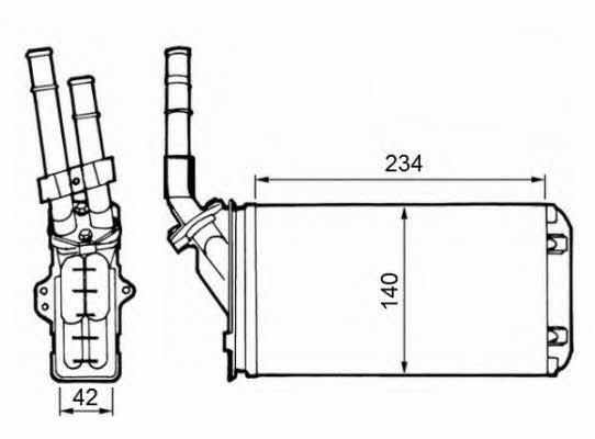 NRF Heat exchanger, interior heating – price 109 PLN