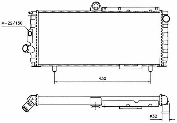 NRF Engine cooling radiator – price 224 PLN
