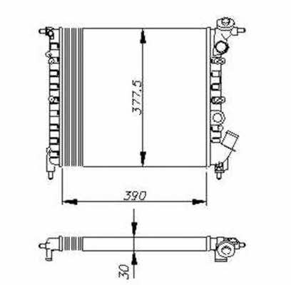 NRF Engine cooling radiator – price 148 PLN