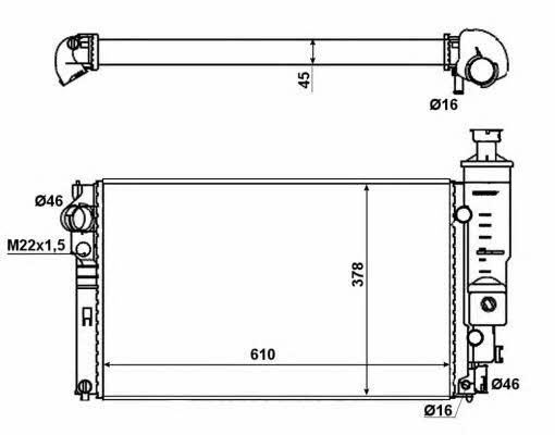NRF Engine cooling radiator – price 266 PLN