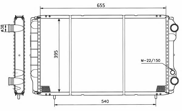 NRF Engine cooling radiator – price 256 PLN