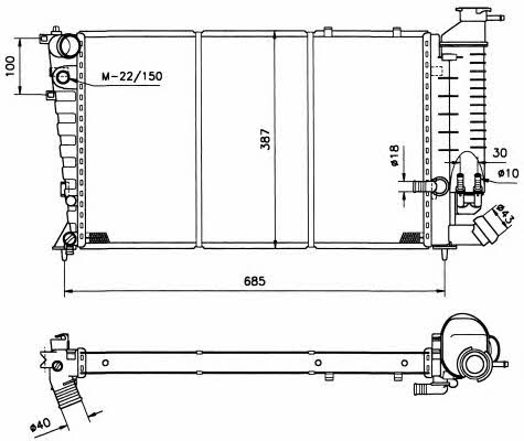 NRF Engine cooling radiator – price 273 PLN