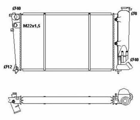 NRF Radiator, engine cooling – price 368 PLN