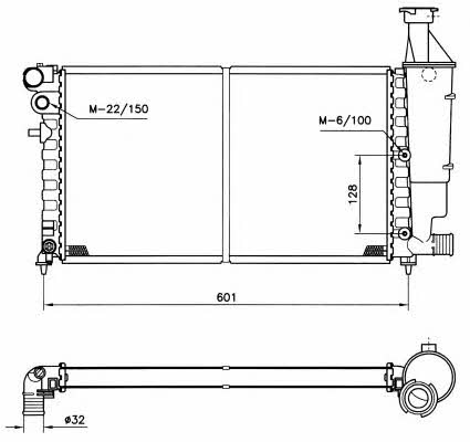 Engine cooling radiator NRF 50423