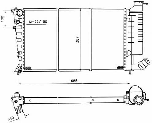 NRF Engine cooling radiator – price 274 PLN