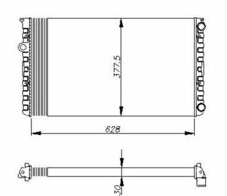 NRF Engine cooling radiator – price 135 PLN