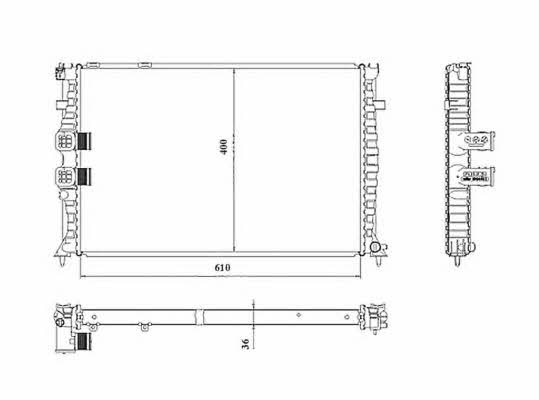NRF Engine cooling radiator – price 467 PLN